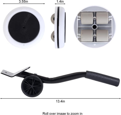 Heavy Duty Furniture Lifter 4 Appliance Roller 163 LBS Load Capacity Wheels + Adjustable Lifting Tool Lever Suitable Easy Safe Moving Sofas Couch Washer Dryer Refrigerator Bed