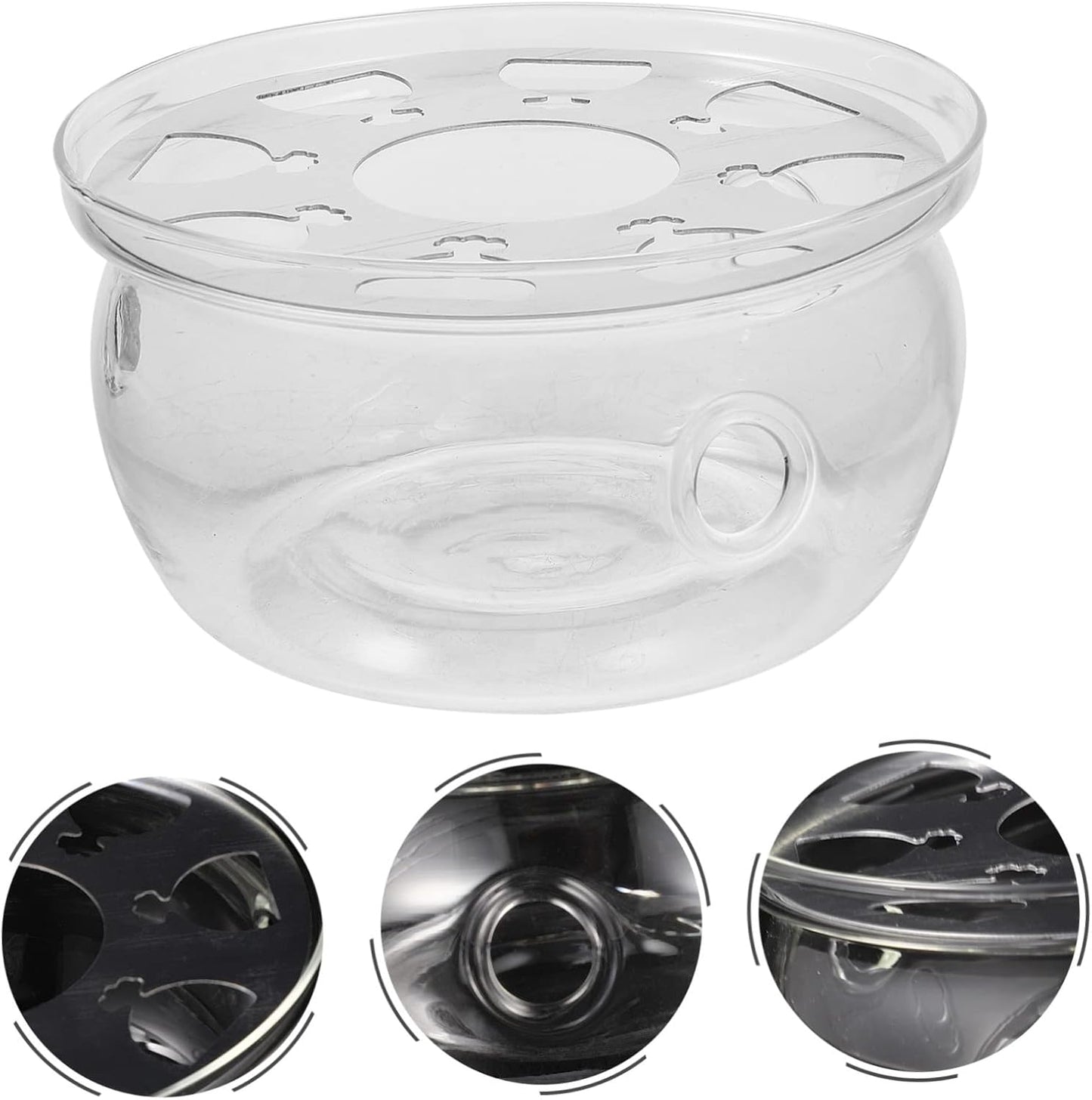 LIFKOME Scented Tea Glass Pot Kettle Candle Warmer Heater Tea Warmer Holder Mini Water Kettle Strainer Stand Kettles Small Kettle Coffee Teapot with Warmer Mini Cup Teapot Warmer Cups for