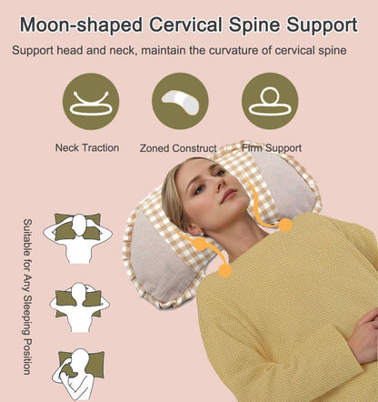 Buckwheat Cervical Neck Roll Pillow,17.7"x5.9" Firm Support Neck Bolster with Washable Cover, Adjustable Hard Cylinder Round Pillow with Buckwheat Hulls, for Office Lunch Breaks Sleeping,Pink