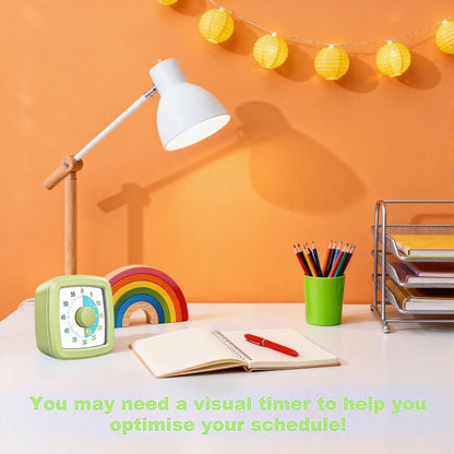 Visual Timer for Kids & Adults, 60 Minute Rainbow Countdown Timer, Time Management Tool for Classroom, Home, Kitchen, Office, School