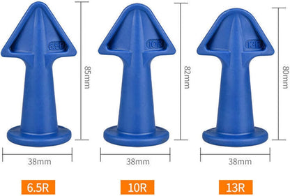 Caulk Tip Tool Caulking Tips Set with Nozzle Adapter Silicone Caulk Applicator Tools Reusable Nozzles for Finishing Grout and Sealant Caulk Gun Accessories for Easy Application 6.5R 10R 13R