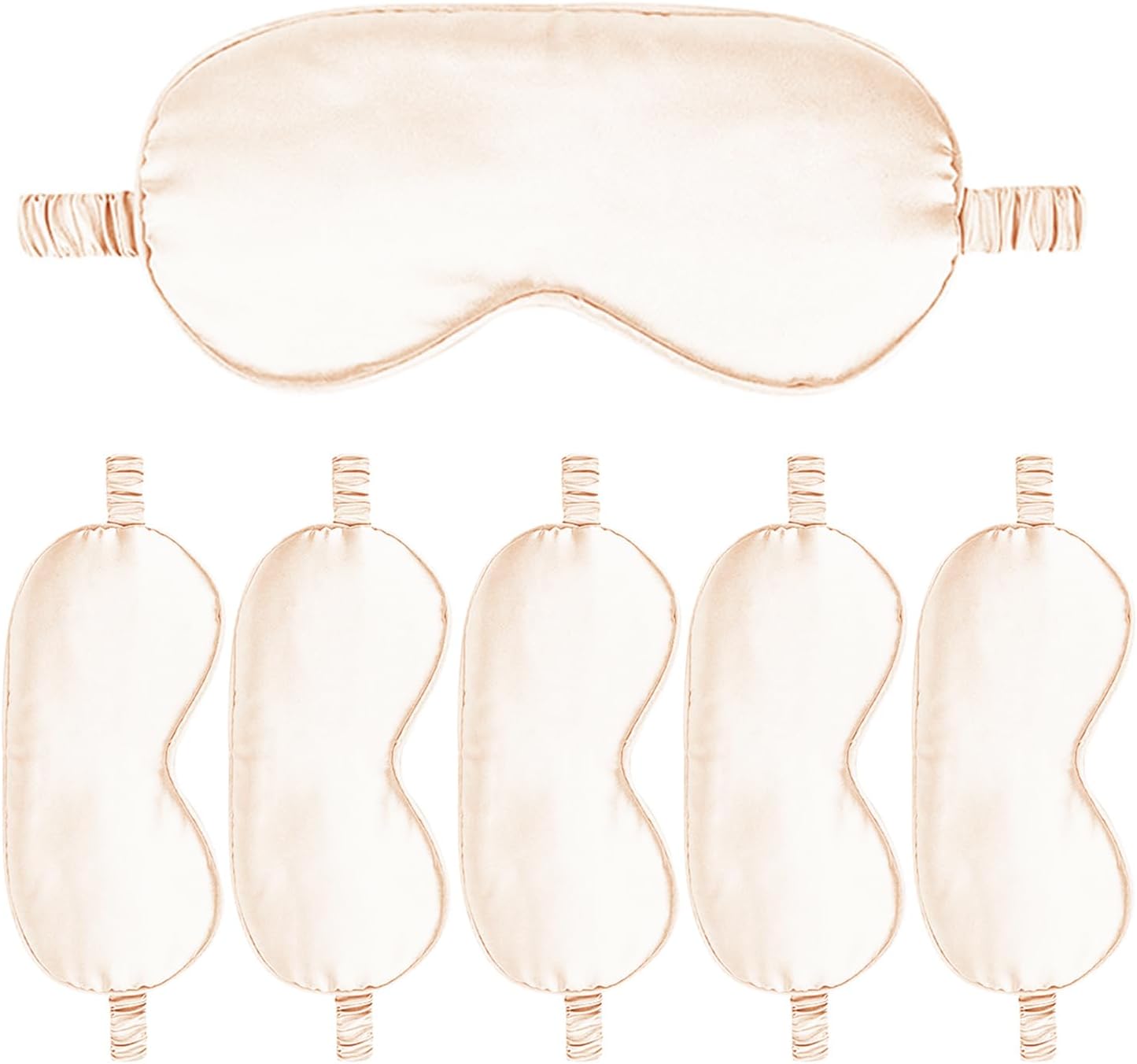 6PACK Silk Sleep Mask Satin Eye Masks Blackout Silky Eyeshade Cover Soft Blindfold Eyeshades for Women Sleeping Travel Gift