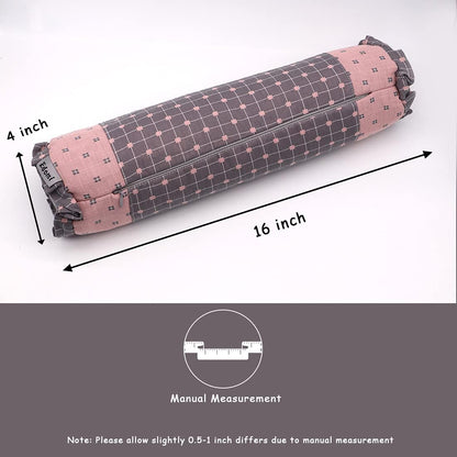 Buckwheat Cervical Neck Roll Pillow, Adjustable Firm Support for Neck Pain Relief, 15.7x6 Inch Buckwheat Hull Pillow for Back Side Sleepers