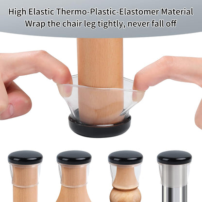 Ezprotekt Chair Leg Sliders for Carpet, 24 Pcs Square Chair Glides for Carpet, Carpet Furniture Pads Stool Leg Protectors Caps, Carpet Furniture Glides Quickly and Easily (L Fit:1" - 1.4")