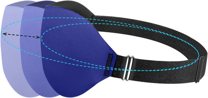 DTS Eye Sleep Mask for Side Sleepers Men Women Zero Eye Pressure 3D Cups Complete Light Blocking Night Blindfold with Adjustable Strap Shade Cover Sleeping Mask for Travel Nap Work Home (Black)