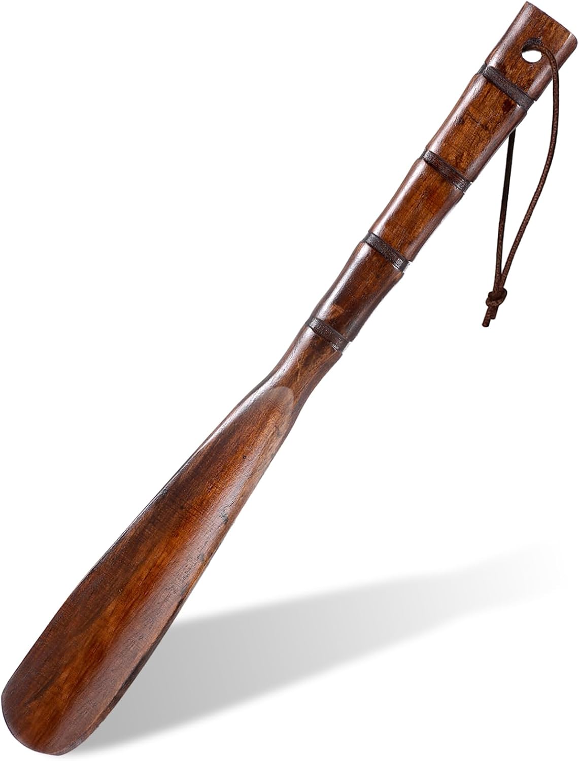 Premium Wooden Shoe Horn, 13" Shoe Horn Long Handle for Seniors Men Women Boot Horns Shoes Helper for Home or Travel Lazy Shoes Helper Spoons