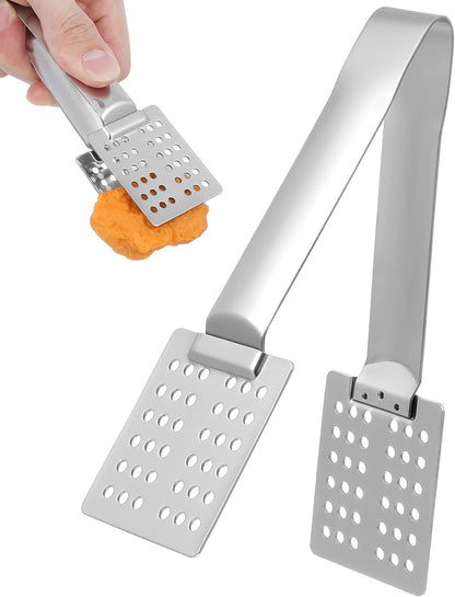 Luxshiny Tea Bag Squeezer Tongs Stainless Steel Tea Bag Strainer Spoon Shape Squeezer for Loose Leaf Kitchen Food Clip for Cooking Ice Cubes 5.51 in