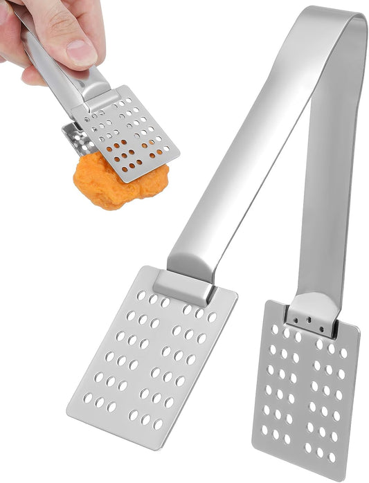 Luxshiny Tea Bag Squeezer Tongs Stainless Steel Tea Bag Strainer Spoon Shape Squeezer for Loose Leaf Kitchen Food Clip for Cooking Ice Cubes 5.51 in