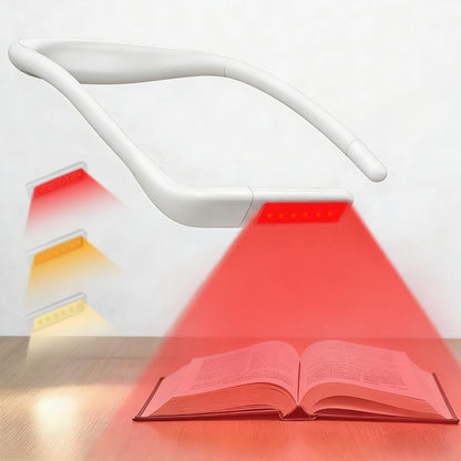 630nm Red Neck Reading Light - Zero Blue Light, Rechargeable Dimmable Portable LED Red Neck Book Lamp for Reading, Crafts, Knitting, Crochet at Night, Ideal Gift for Readers and Craft Lovers