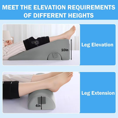 ROYALAY Knee Replacement Pillow, Leg Pillow for Knee Surgery Recovery with Different Height, Leg Surgery Recovery Equipment for Hip Foot Ankle, Double