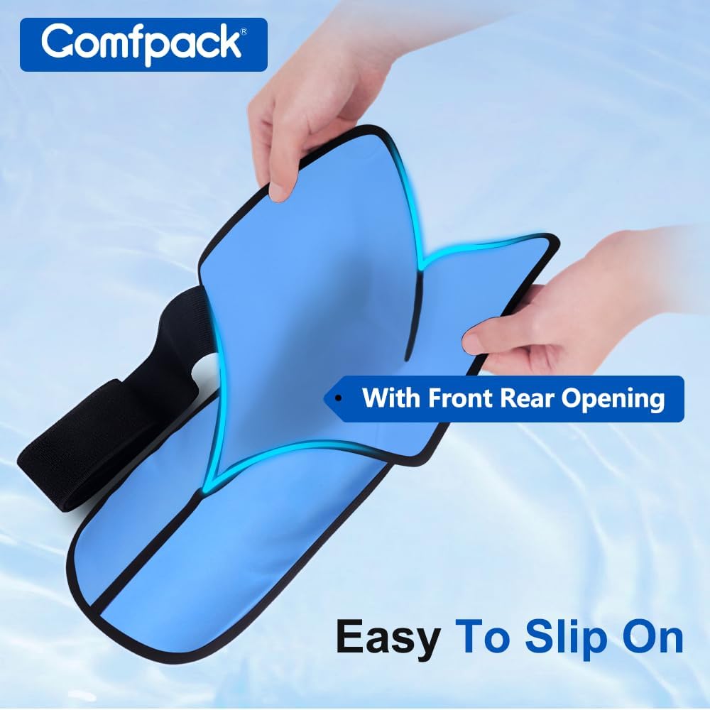 Comfpack Large Foot Ice Pack Wrap for Full Foot Ankle Pain Relief, Long Lasting Cold Ice Boot for Swelling After Surgery, Sore Feet, Broken Foot, Plantar Fasciitis, Gout, Bunion