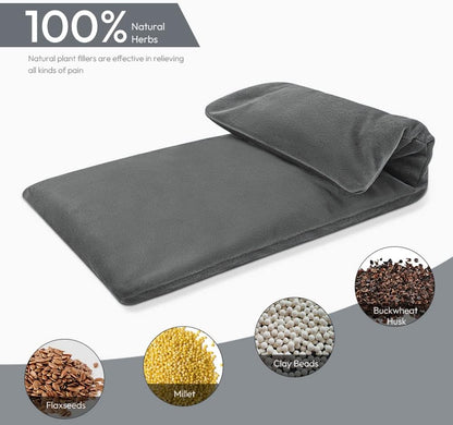 MORLIDEN Neck Heating Pad Microwavable for Shoulders, Warmer Wrap Microwave Heating Pad for Neck and Shoulders for Pain Relief (Navy Blue)