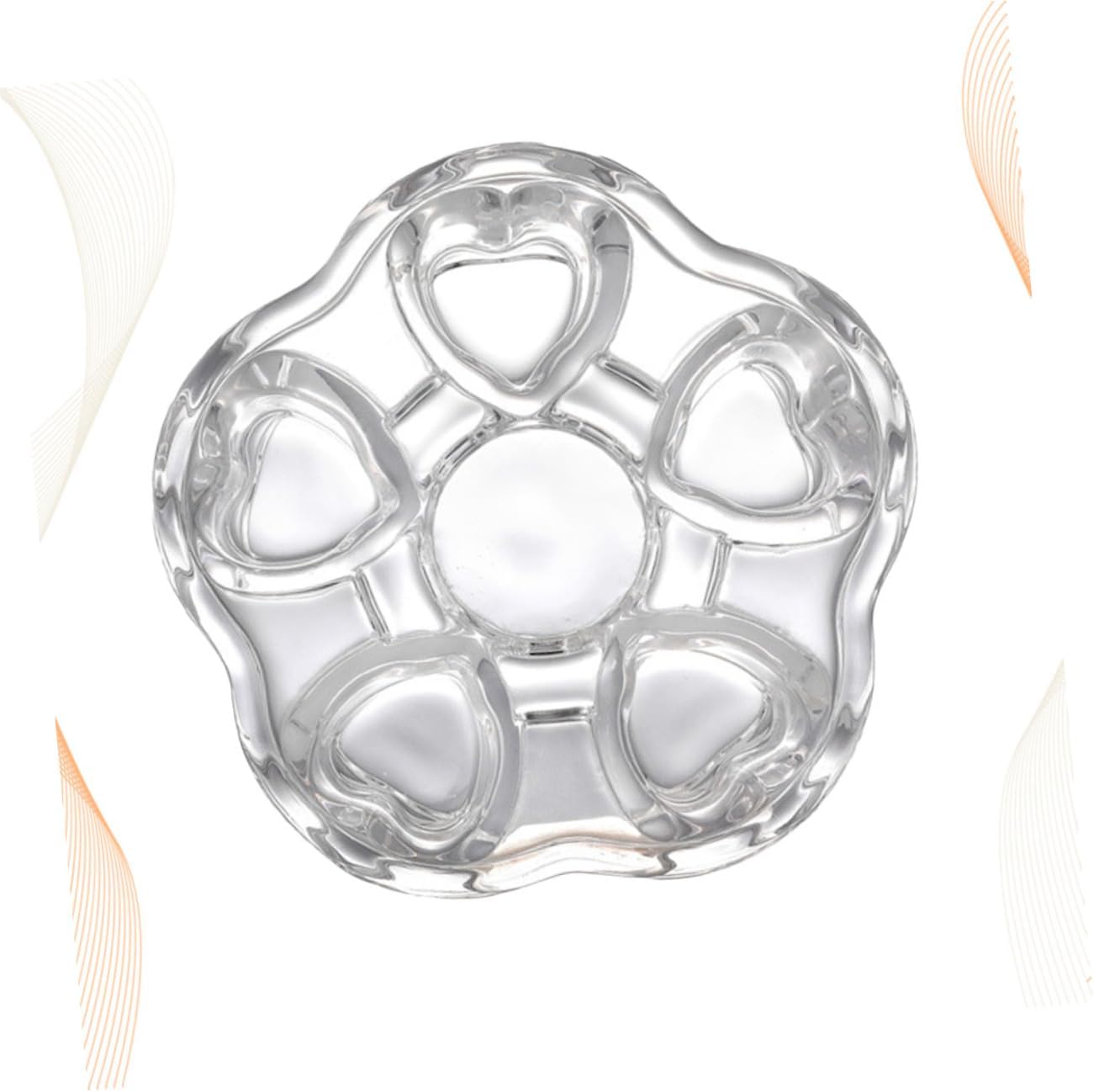 LABRIMP Heart-Shaped Glass Base for Teapot Stylish Insulated Heating Design for Warm Tea Multi-Functional Candle Holder Safe and Elegant Accessory