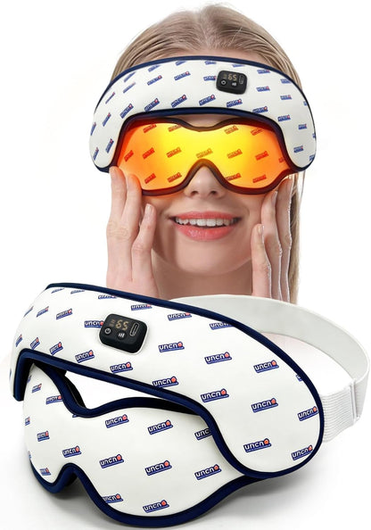 Cordless Heated Eye Mask for Dry Eyes 4 Temperature Settings & 6 Timers, Washable Cover, Warm Compress for Stye, Blepharitis, Eye Strain Relief Heating Pad, Ideal for Travel & Sleep Fast Even Heating