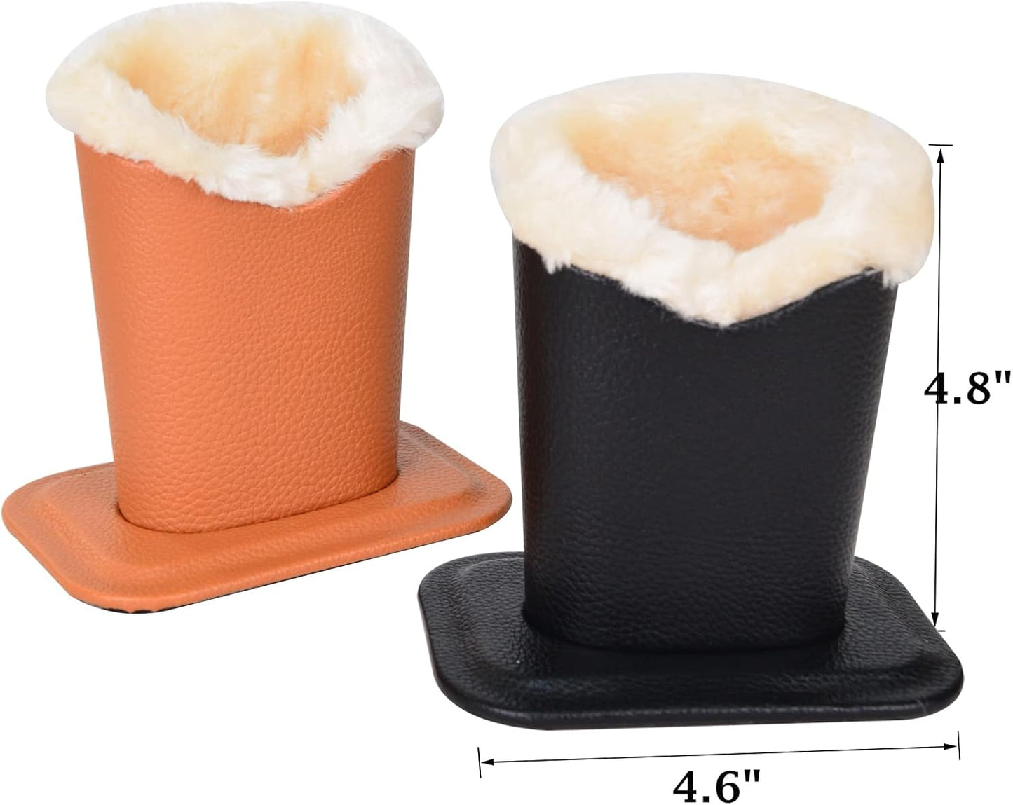 Baitaihem Pack of 2 Plush Lined Eyeglasses Holder Stand Protective Glasses Case For Desks Or Nightstands