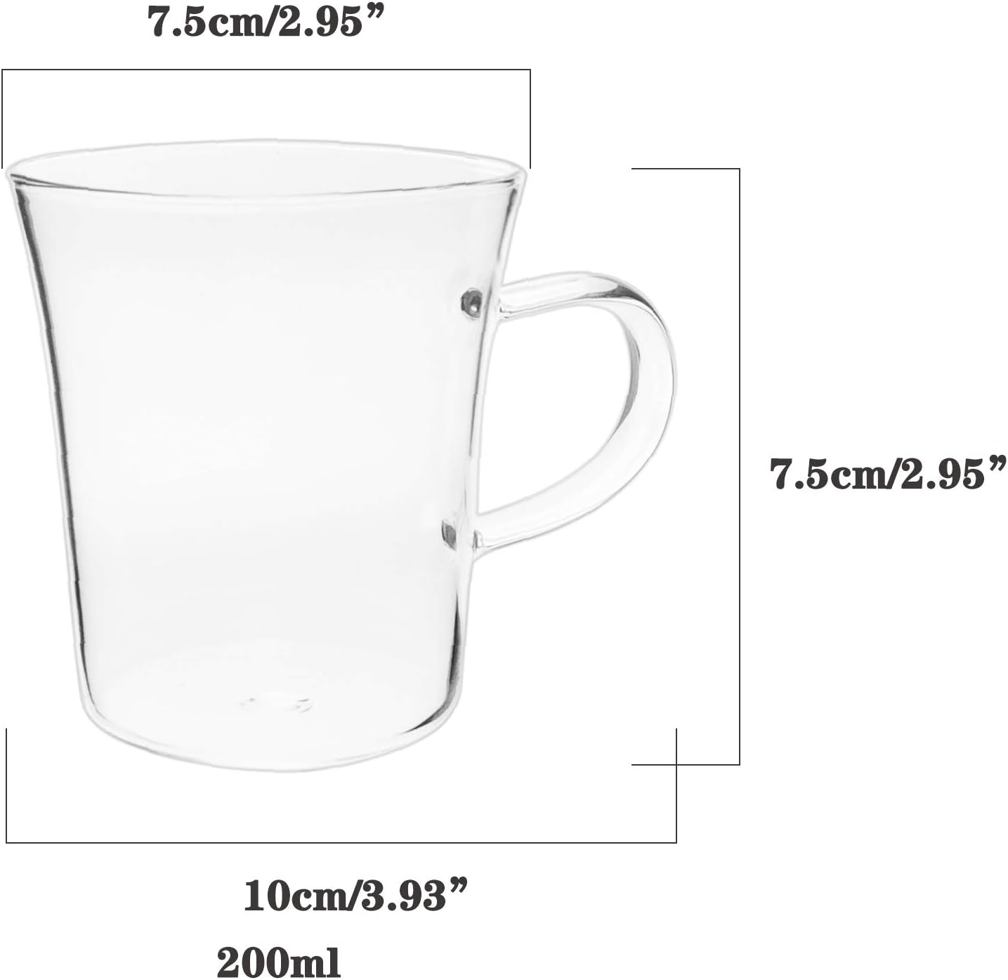 Glass Filtering Tea Maker Teapot with a Warmer and 6 Double-walled Tea Cups Set (Heating base, Standard)