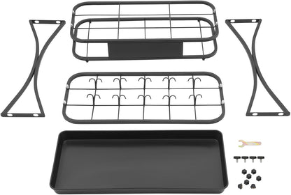 Industrial Metal Umbrella Holder Stand with 18 Slots & 20 Hooks, Free Standing Entryway Organizer with Removable Drip Tray Heavy-Duty Rust-Proof Design for Home, Office, Hotel, Patio Decor