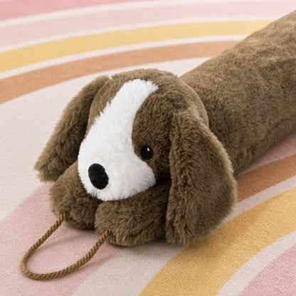 Door Draft Stopper Blocks Hot and Cold Air, 38", Yellow Dog | Blocks Wind and Noise, Weighted Sand and Cotton Filling, Convenient Hanging Loop for Storage, Adorable Animal Design