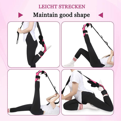 Foot and Calf Stretcher for Plantar Fasciitis, Leg Stretch Band，Improve Leg Stretching，Premium Physiotherapy Stretching Strap Improves Strength and Relief to Heel Spurs, Calf, Thigh and Hip