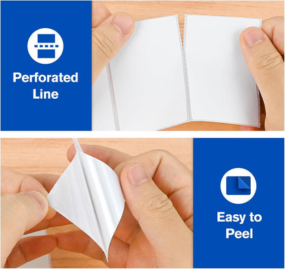 L LIKED 2" x 1" Thermal Labels, Blank Removable Labels with No Residue, Water and Oil Resistant, Use for Both Home and Office (1 Roll, 1300 Labels)