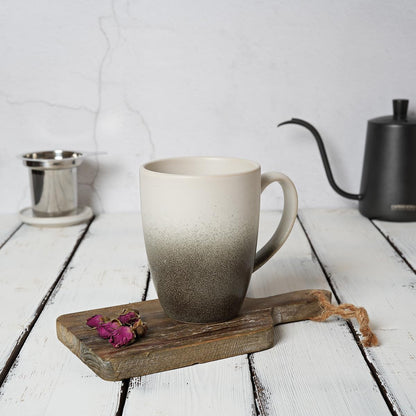 Bosmarlin Ceramic Tea Cup with Infuser and Lid, 13.5 Oz, Loose Leaf Tea Steeper Mug with Strainer, Microwave and Dishwasher Safe, Reactive Glaze (13.5 Oz, Pale Green)