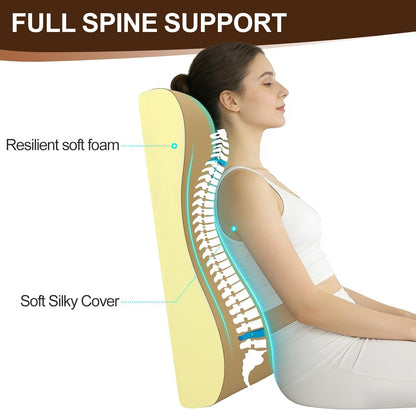 2-in-1 Neck Pillow Lumbar Support Pillow for Recliner Couch& Glider Chair - High Resilient Foam Ergonomic Back Support for High-Back Rocking Chairs, Glider Rocker Replacement Cushions Navy S
