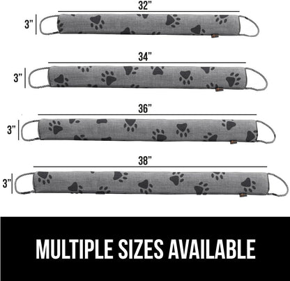 GORILLA GRIP Door Draft Stopper for Bottom of Doors, Cold Air Insulation Sweep, Weather Stripping Seal Noise, Soundproofing, Warmth Sealer, Easy Install Gap Filler, Home Essentials, 32 Inch, Gray