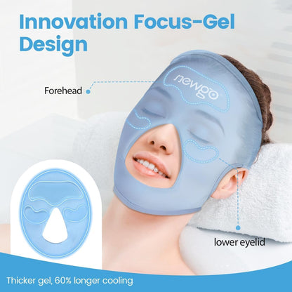 NEWGO Cooling Face Eye Mask for Puffy Eyes, Cold Face Ice Pack
