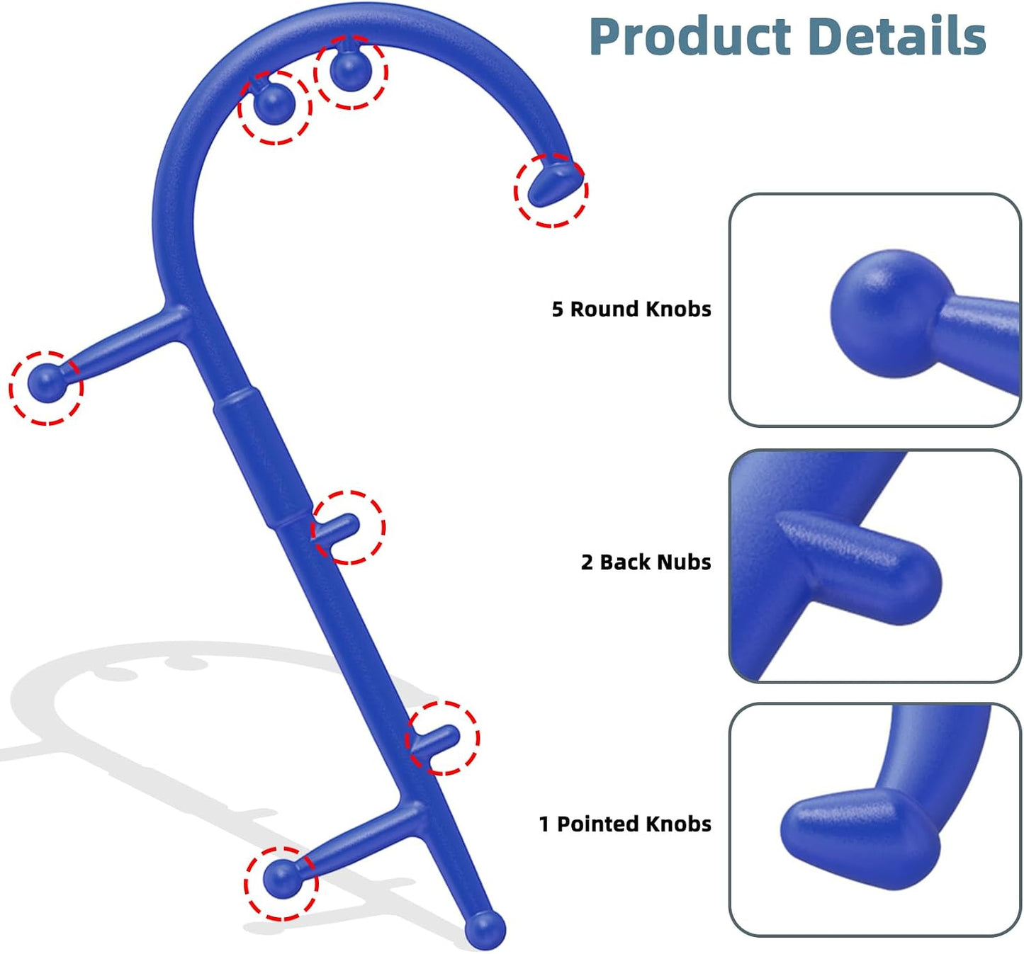 KEINE MARKE Trigger Point Massage Tool Body Deep Tissue Handheld Back, Neck, Shoulder, Leg and Feet Massager Rod, Muscle Release Tool Self Massage Hook Cane for Women & Men
