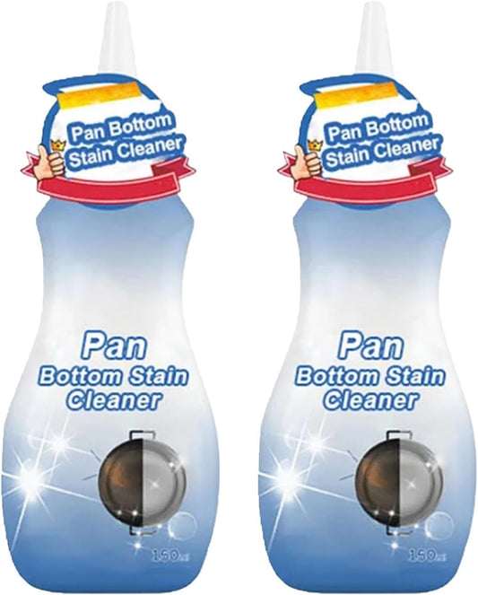 2PCS Pan Bottom Stain Cleaner, Gel Cleaner for Cookware Bottom, Kitchen Cleaner Spray Easy Off, Pot Cleaner For Bottom Of Pans, Foaming Heavy Oil Stain Cleaner, 150ml