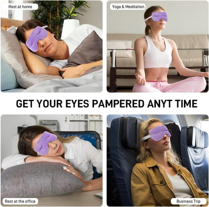Weighted Eye Pillow for Yoga, Moist Heat Mask for Dry Eyes(Pink)