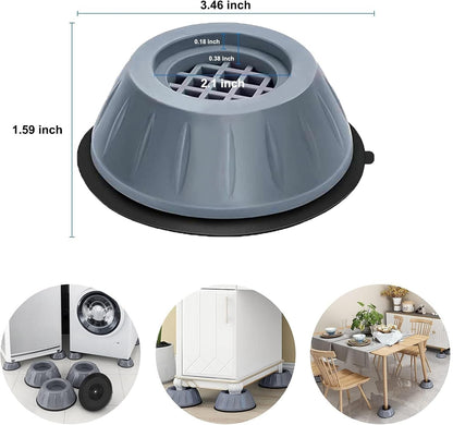 Dadop 4Pcs Anti Vibration Pads for Washing Machine and Dryer Shock and Noise Cancelling Washing Machine Support Prevent Moving Shaking Walking Universal Size