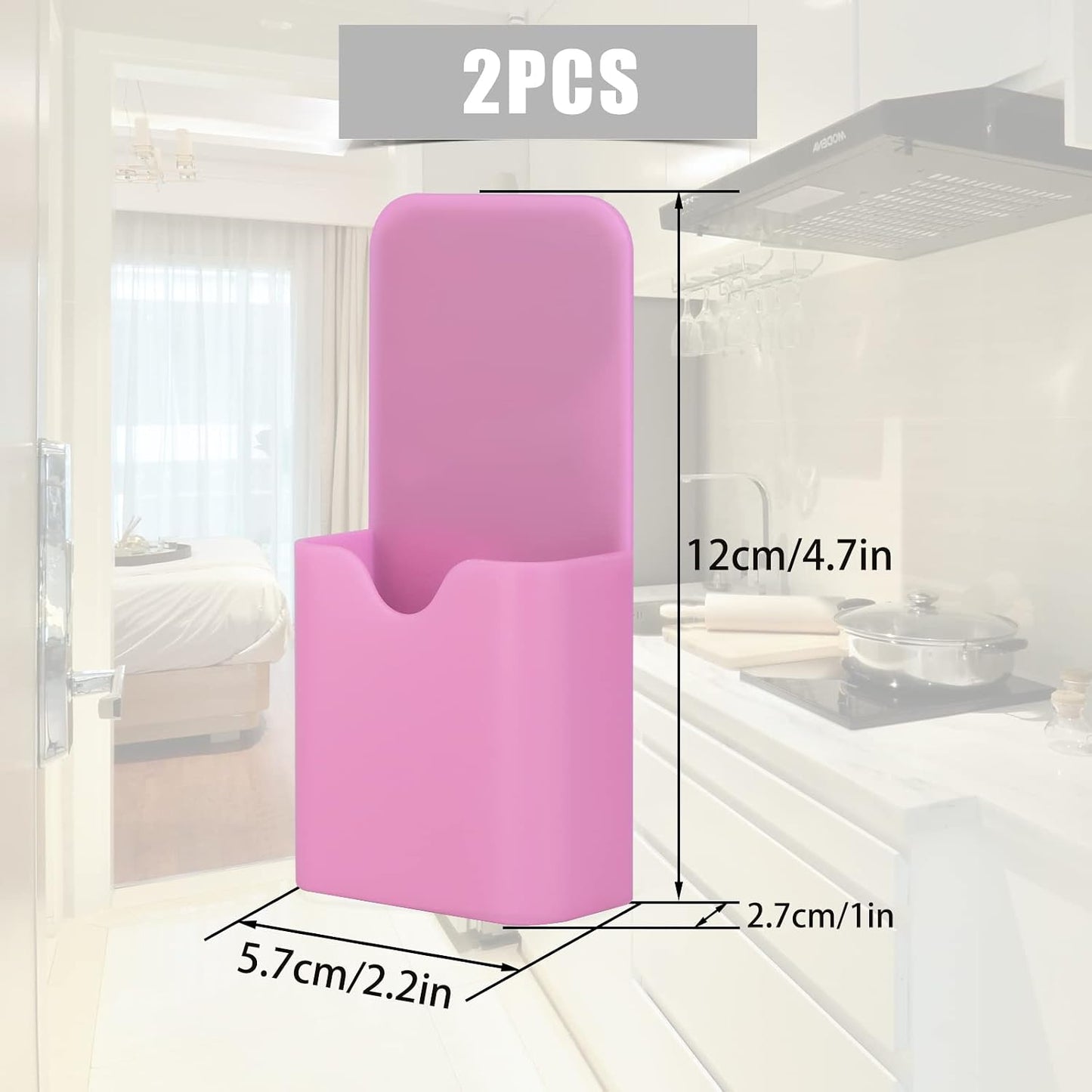 LUTER 2 Pcs Magnetic Pen Holder Pencil Holder Dry Erase Marker Holder Magnetic Pen Organizer Home School Office Supplies for Refrigerator Whiteboard Locker (White)