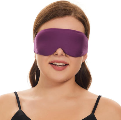 ALASKA BEAR Memory Foam Sleep Mask, Contoured Eye Cups for Women Men, Blue