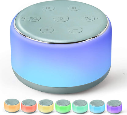 FamiSym Rechargeable White Noise Sound Machine Baby with Night Light