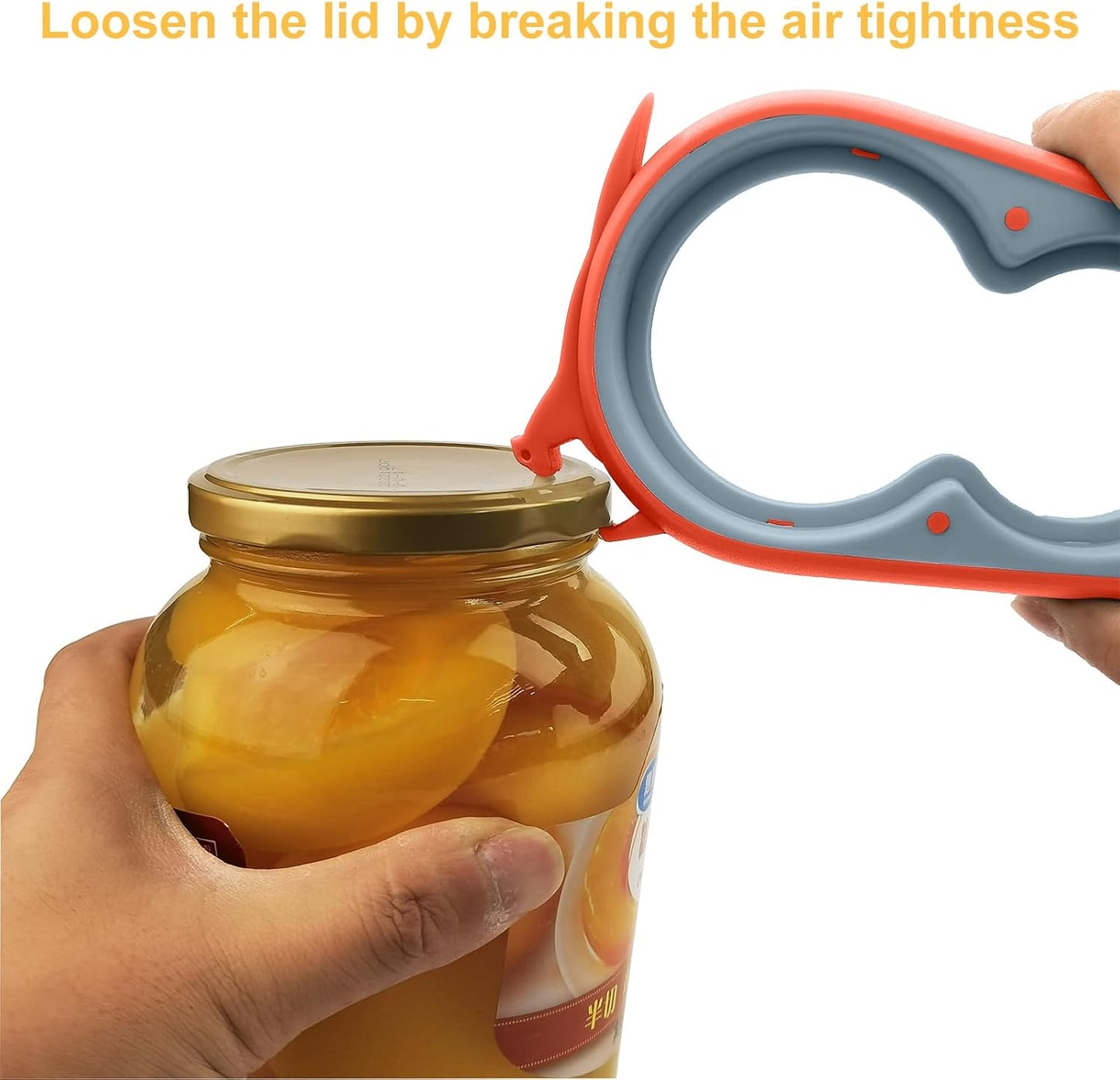 Jar Opener for Weak Hands, 5 in 1 Bottle Opener for Seniors with arthritis | Multifunctional Adjustable Lid Opener with Non-Slip Rubber Gripper Pad – Effortlessly Opens Jars, Bottles & Pop-Top Cans
