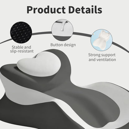 Memory Foam Wedge Pillow - Ergonomic Reading & Bed Wedge Pillow for Sleeping, Back Support, Acid Reflux, and Leg Elevation - Multi-Level Support with Removable & Washable Cover (Gray)