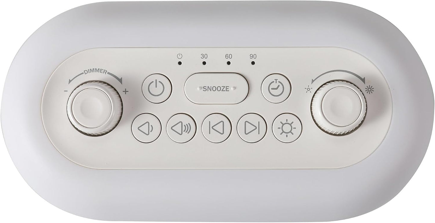 Sleep ZM White Noise Machine with 29 Sounds + 16 Colors Digital Alarm Clock & Amber Night Light for Blue Light Blocking, Gentle Wake Alarm, Sleep Timer & Memory Function for Adults & Kids