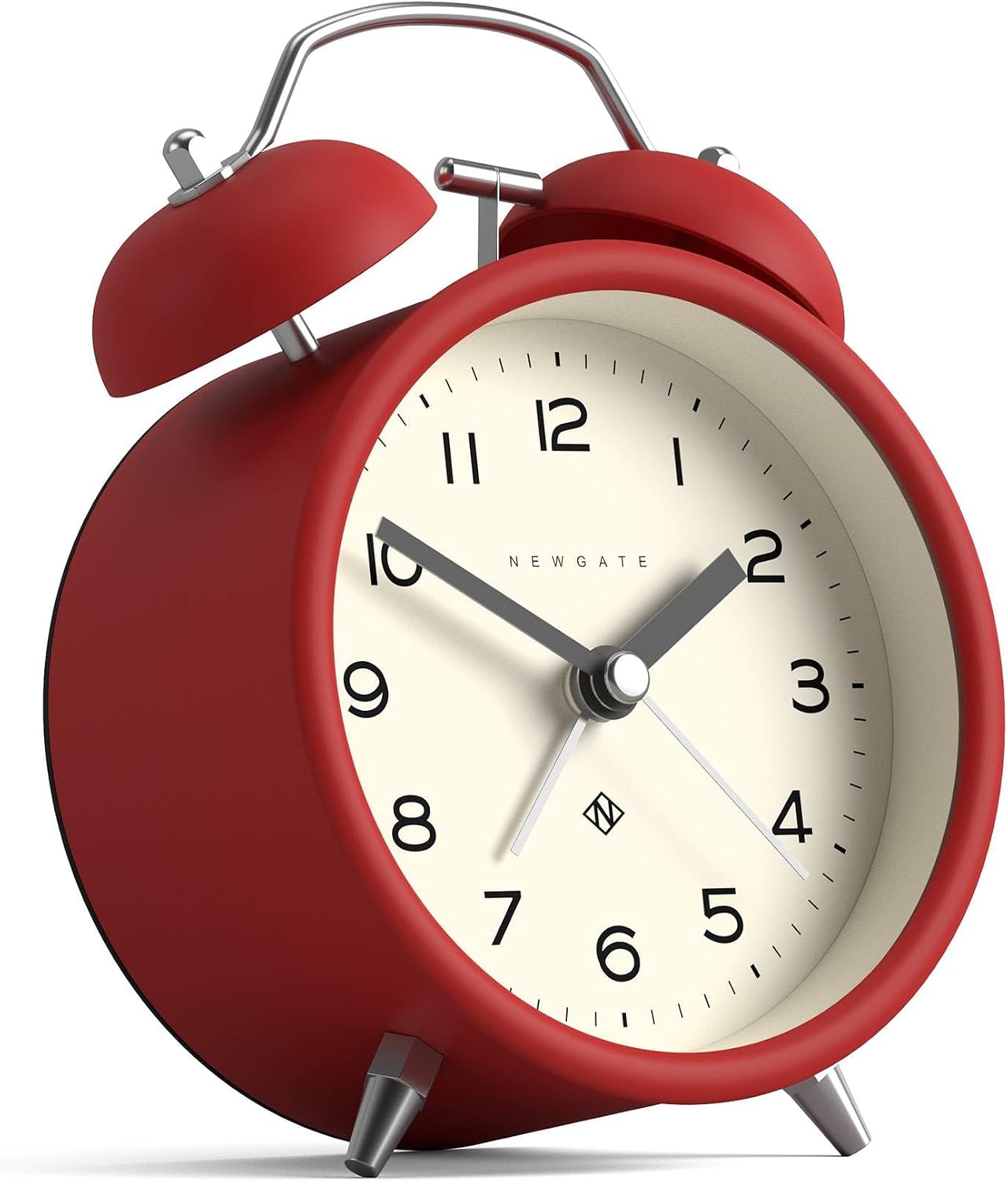 NEWGATE® Charlie Bell Echo Alarm Clock | Modern take on Classic Twin Bell Clock | Yellow | Easy to Read Numbers | Ideal for Bedside, Desk or Shelf | Modern Retro Bedroom & Office Accessory
