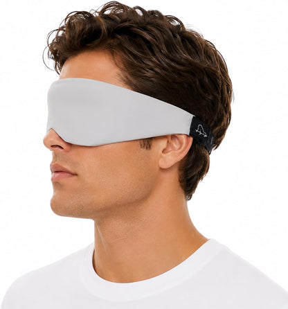 ALASKA BEAR Memory Foam Sleep Mask, Contoured Eye Cups for Women Men, Blue