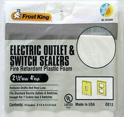 Frost King OS12H Outlet and Switch Sealer Multi-Pack , White