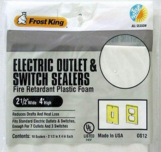 Frost King OS12H Outlet and Switch Sealer Multi-Pack , White