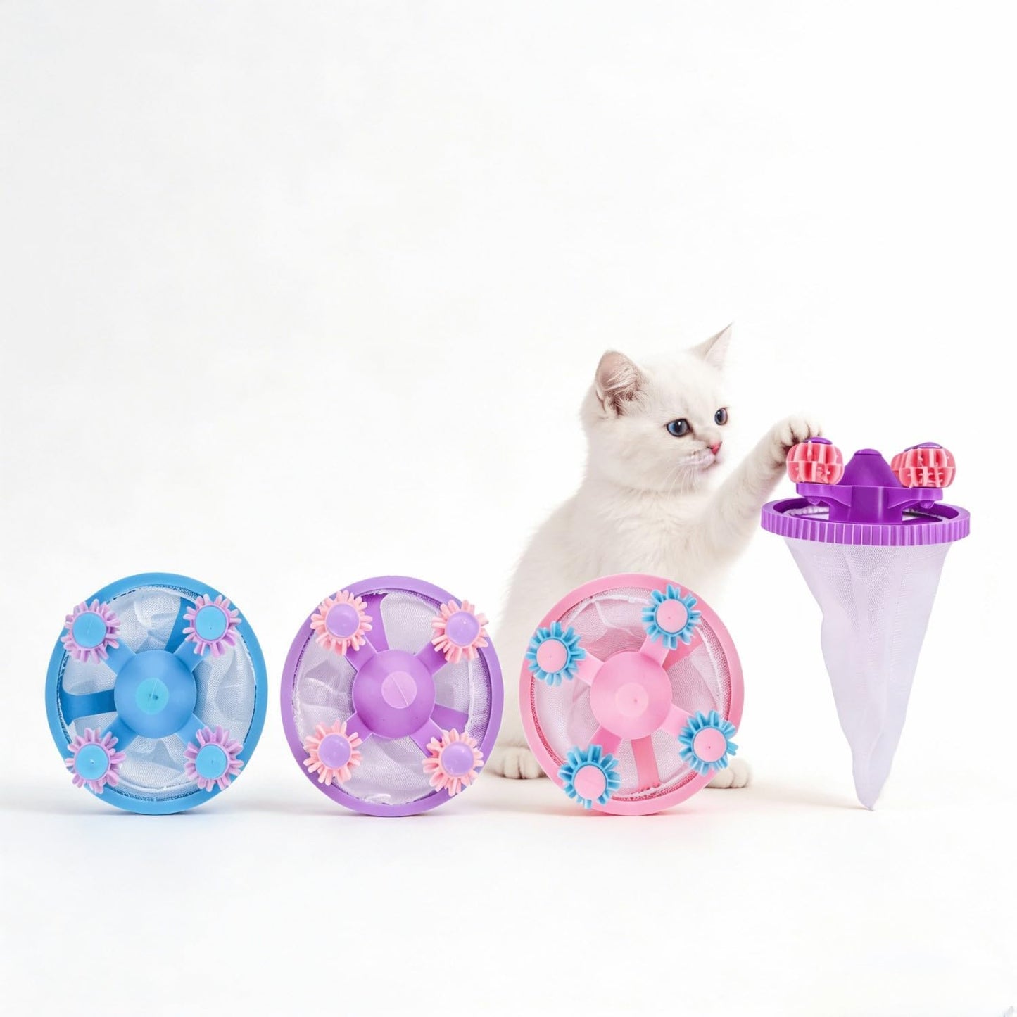 Pet Hair Catcher for Laundry, 4-Pack Floating Lint Remover | Non-toxic durable material,reusable design,prevents drain clogging,fits most fabrics,effortless rinse cleaning for pet owners