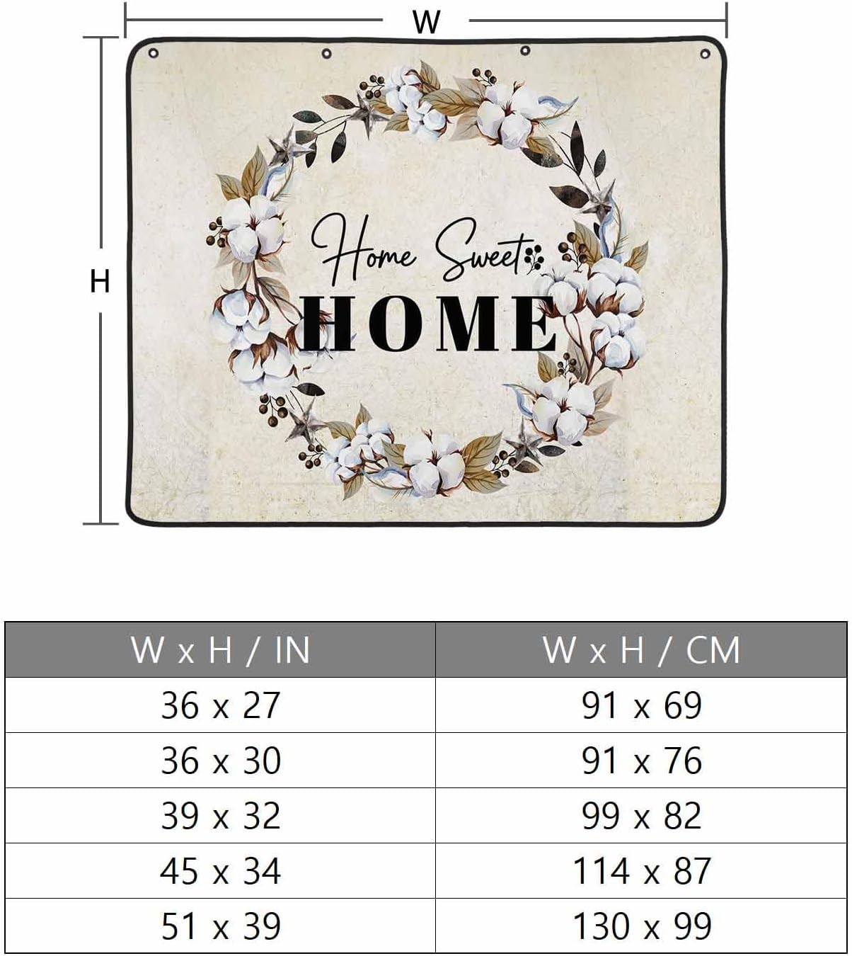 Farmhouse Wreath Magnetic Fireplace Cover,Fireplace Draft Blocker,Sweet Home Rustic Plants Texture Grey Wood Fireplaces Blanket for Heat Loss/Cold Air,Fireplaces Draft Stopper Cover for Inside 36"x30"