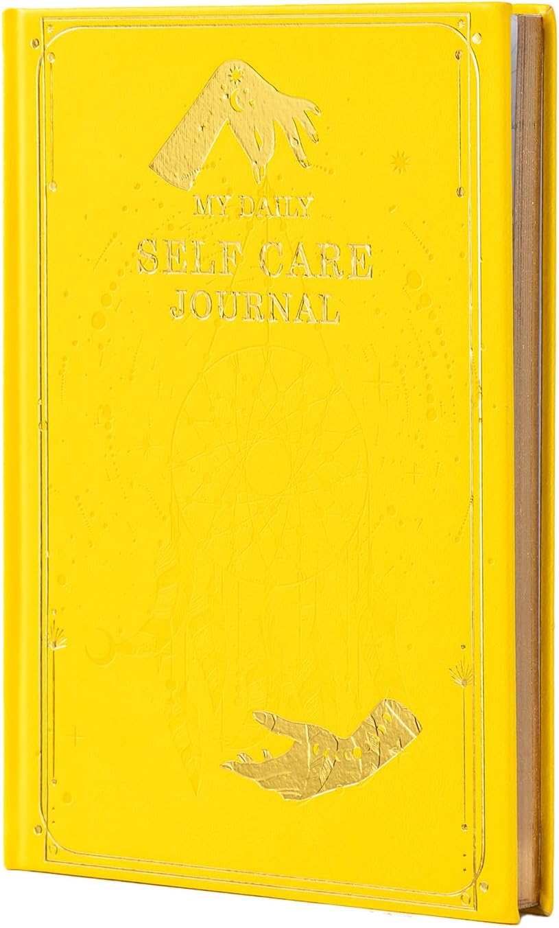 Self-Care Journal for More Happiness, Optimism, Affirmation & Reflection, Gratitude Journal with Guided Prompts, Inspirational Quotes, Mood Tracker, Undated Daily Journals for Women & Men (Pink)