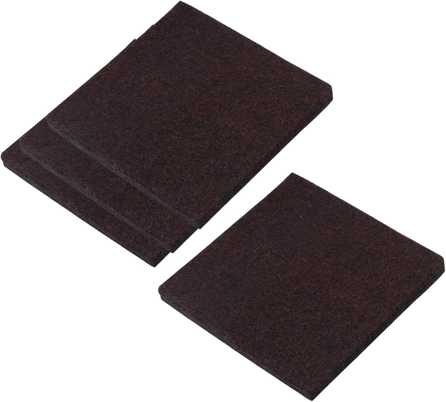 48 Pcs 1"/25mm Square Felt Furniture Pads, 5mm Thick, Brown | Self Adhesive, Anti Scratch Floor Protectors, For Furniture Feet Chair Legs