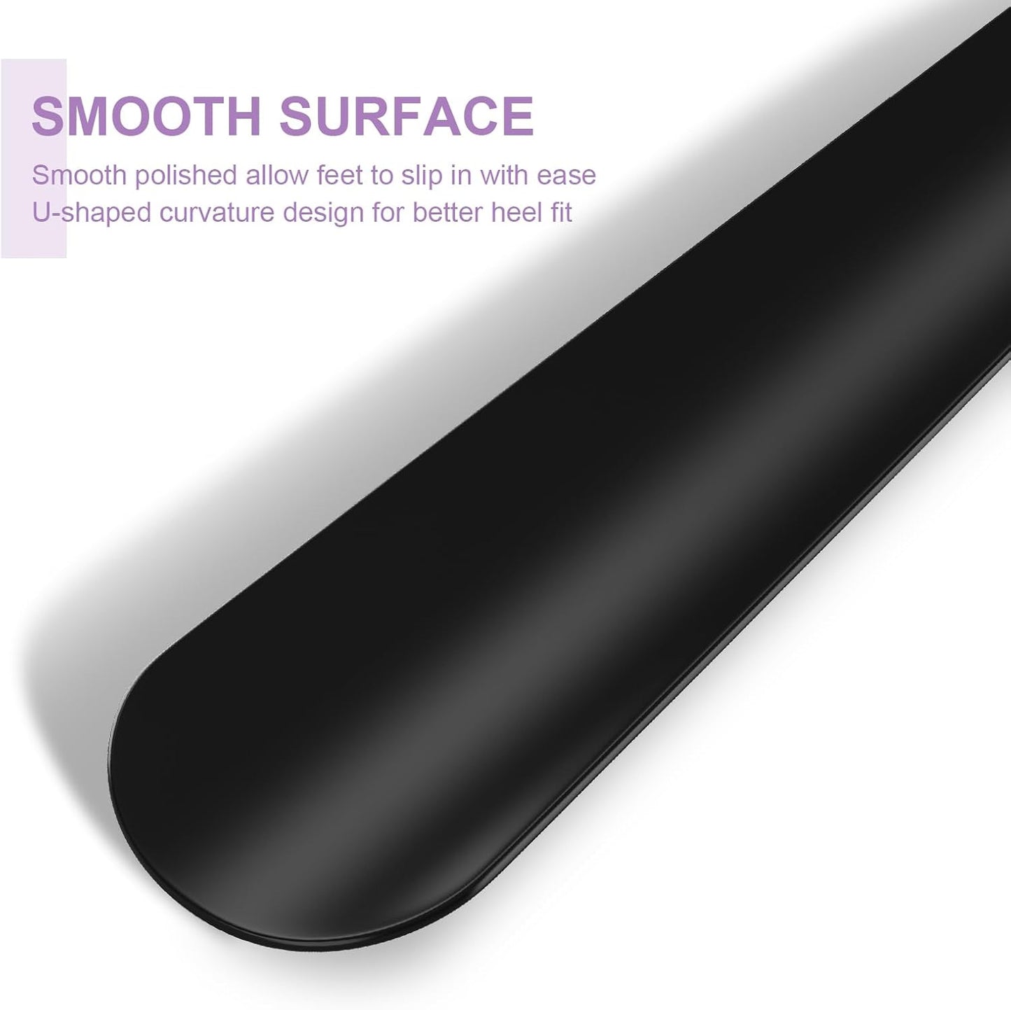 16.5 Inch Long Handle Shoe Horn for Seniors Men Women Kids, Metal Shoe Horns for Boots
