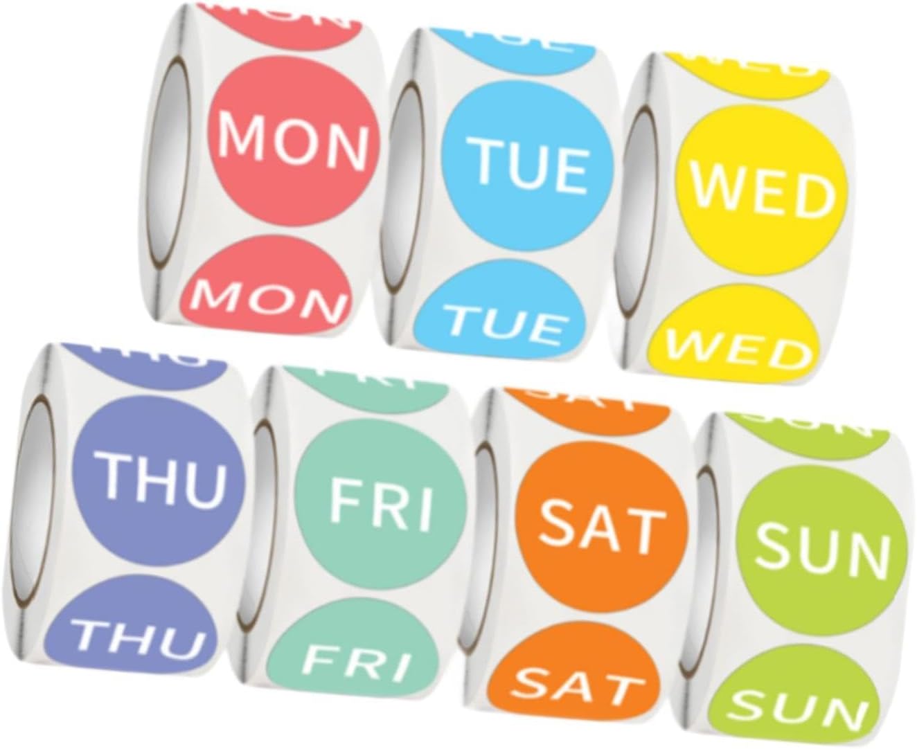 Day Dot Food Rotation Labels Expiration Date Decal 3500/7 Rolls Removable