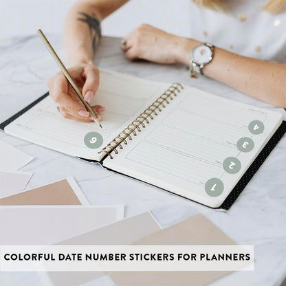 Andaz Press Colorful 7 Days of Week Stickers, Day Week Calendar Stickers for Adults Planner Day Dots Food Labels for Food Containers Date Calendar Planner Stickers Week Day Sticker Labels, 480-Pack