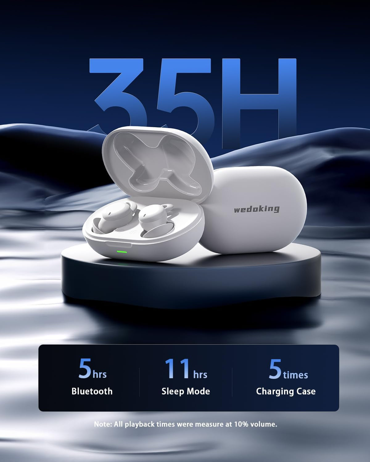 Sleep ANC Earbuds, Noise Cancelling Comfortable Side Sleeper Headphones